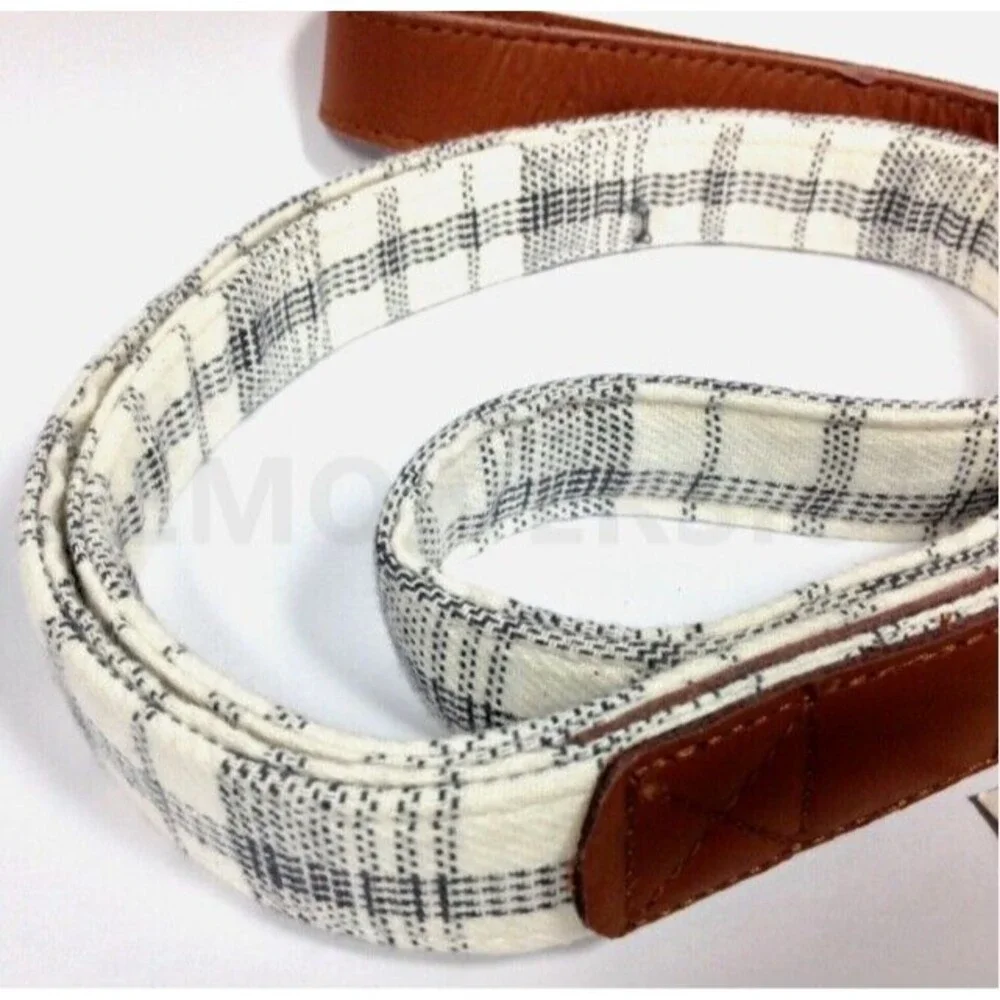 Hearth & Hand with Magnolia-Gray Plaid Dog Leash Brand New